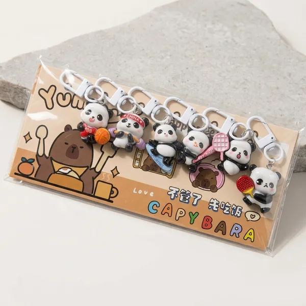 Sports-Theme_Panda_Keychains_Set