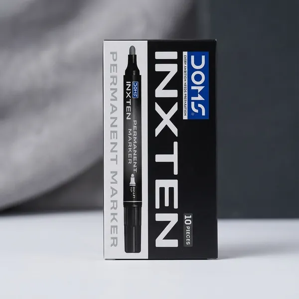 BOLS_INX_TEN_Black_Permanent_Marker_10_Pieces