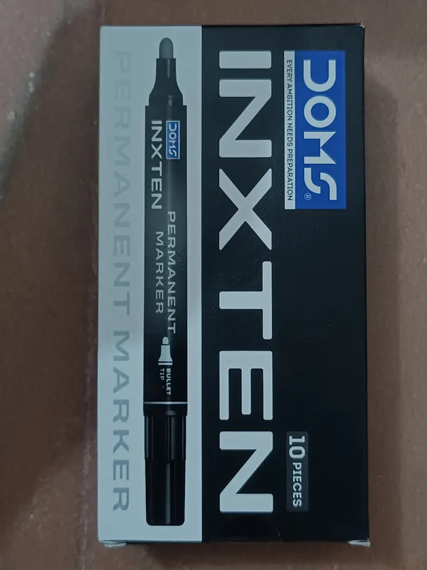 BOLS_INX_TEN_Black_Permanent_Marker_10_Pieces