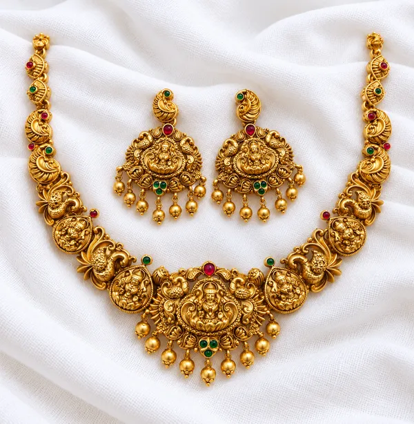 Gold_Plated_Choker_with_earrings