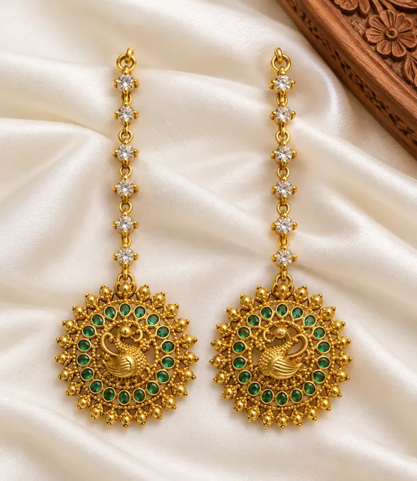 Peacock_Jhumka_with_Maati