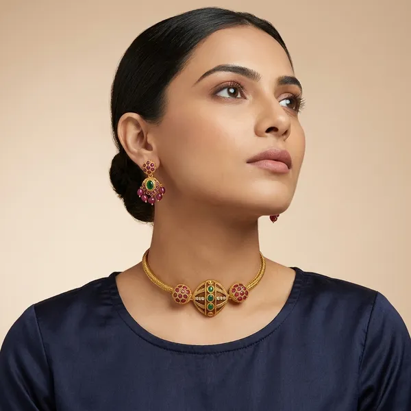 Traditional_Choker_With_Earrings_Trending