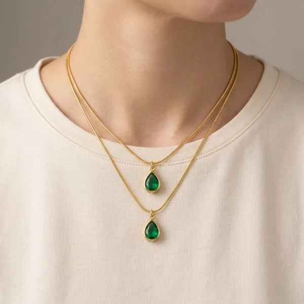 Trendy_Anti_Tarnish_Premium_Quality_New_Anti_Tarnish_Emerald_Dollar_Necklace_Pack_Of_2