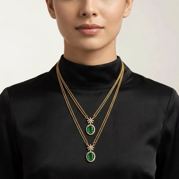 Premium_Trending_Quality_New_Green_Necklace_For_Women_Pack_Of_2