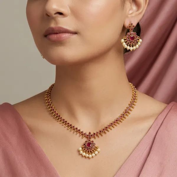 Trending_Premium_Quality_New_Necklace_With_Earrings