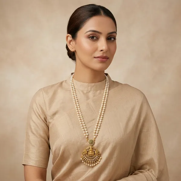 Trending_New_Premium_Quality_White_Pearl_Lakshmi_Necklace