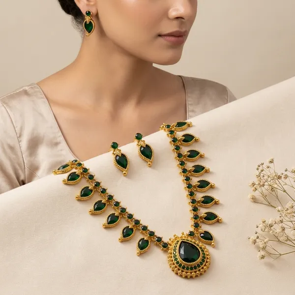 Trending_New_Premium_Quality_Long_Haram_With_Earrings