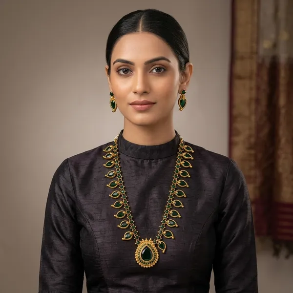 Trending_New_Premium_Quality_Long_Haram_With_Earrings