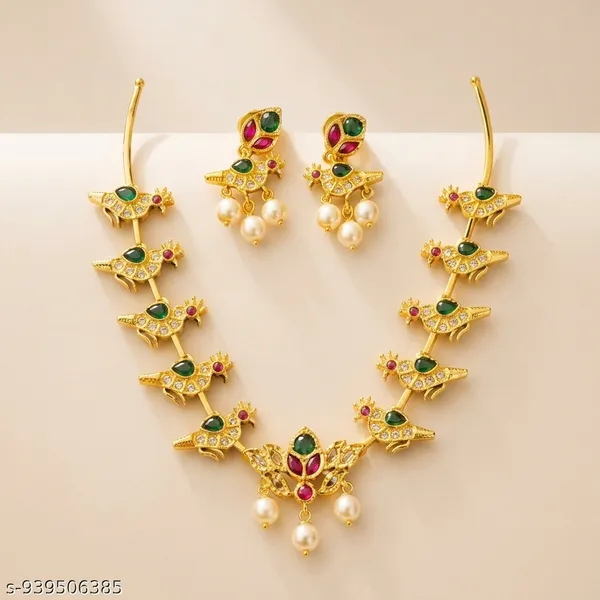 Trending_New_Peacock_Necklace_With_Earrings