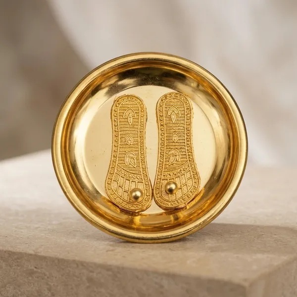 Rudrakashi_Charan_Paduka_Yantra_Gold_Stainless_Steel