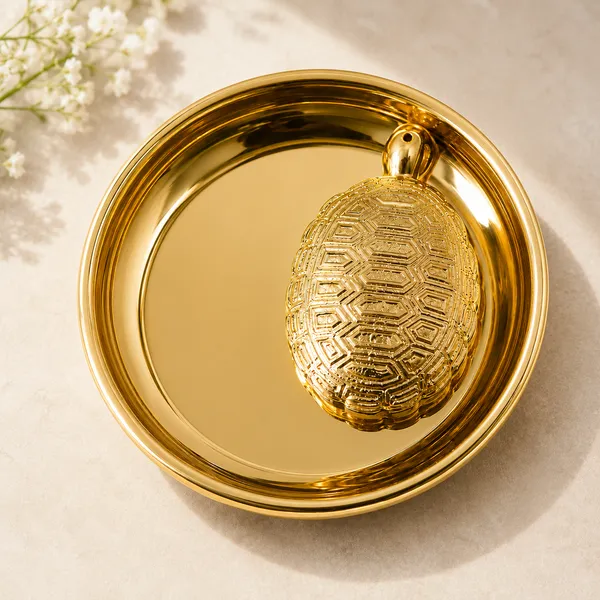 Rudrakashi_Wishe_Fulfilling_Turtle_Stainless_Steel_Gold