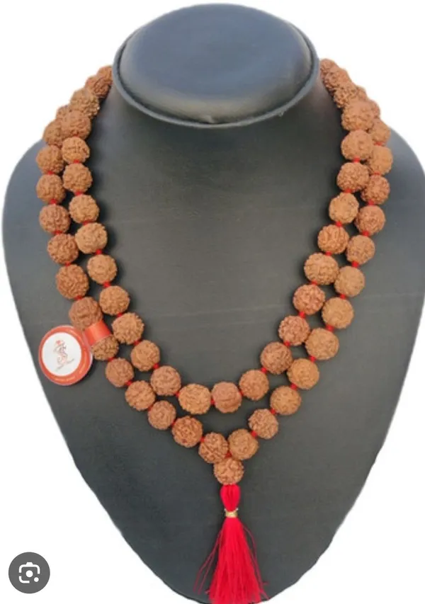 Rudrakashi_108_And_1_Bead_Original_Rudraksha_Mala_With_Original_Tulsi_Mala_Wood,_Rudraksha_Mala