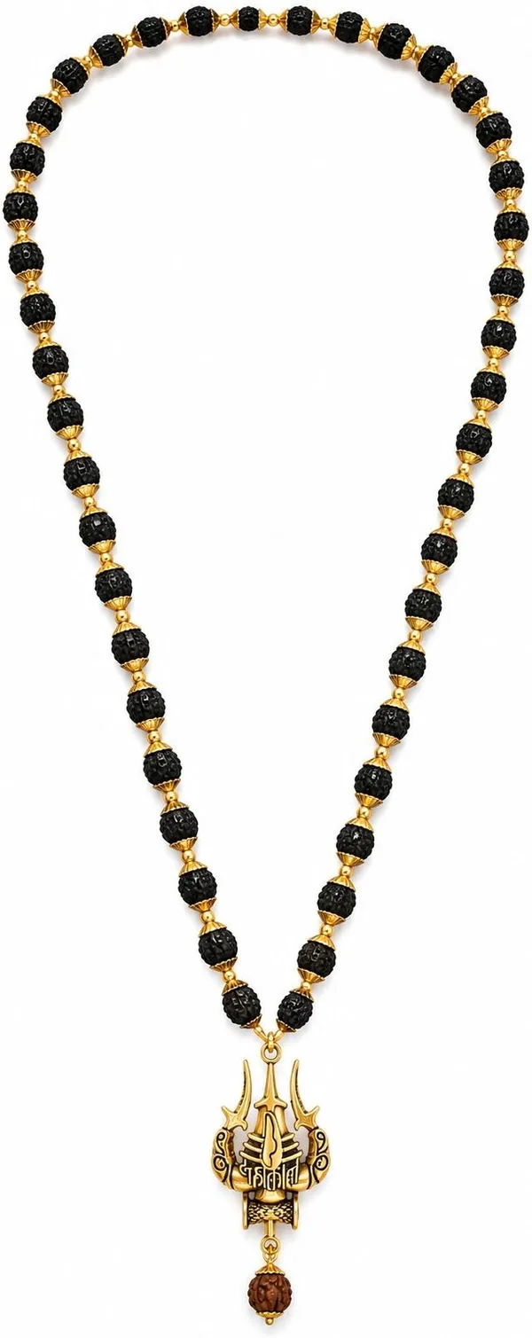 Rudrakashi_Black_Rudraksha_Mala_With_Mahakal_Trishul_Pendent