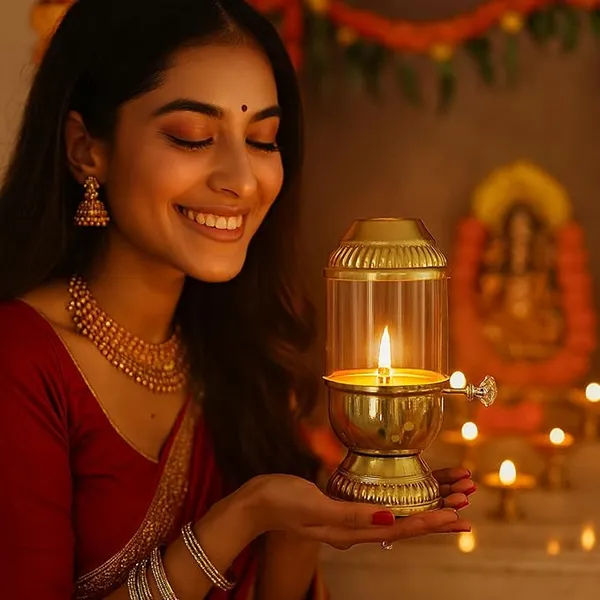 100%_Pure_Brass_Akhand_Diya_with_Adjustable_bati_Knob,_Wick_Lifting_Screw_Lever,_Glass_Cover_(Large_Size,_160_ml_Oil_Capacity,_Stay_Lit_Upto_24_Hours,_Diya_for_Pooja,Long_Burning_Oil_Lamp
