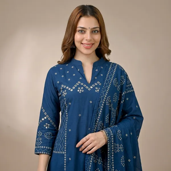 Blue_Embellished_Kurta_Palazzo_Dupatta_Set_For_Women