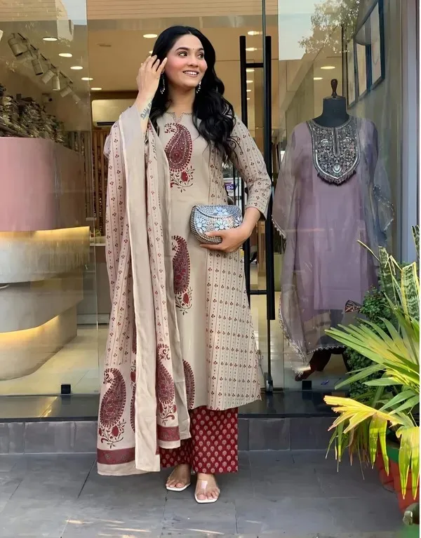 Beige_Cotton_Paisley_Print_Kurta_Palazzo_Set_with_Dupatta_for_Women