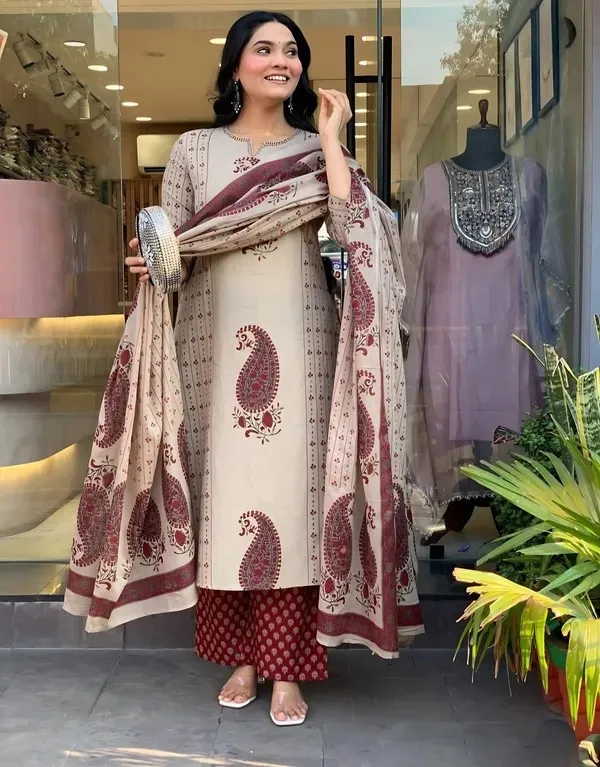 Beige_Cotton_Paisley_Print_Kurta_Palazzo_Set_with_Dupatta_for_Women