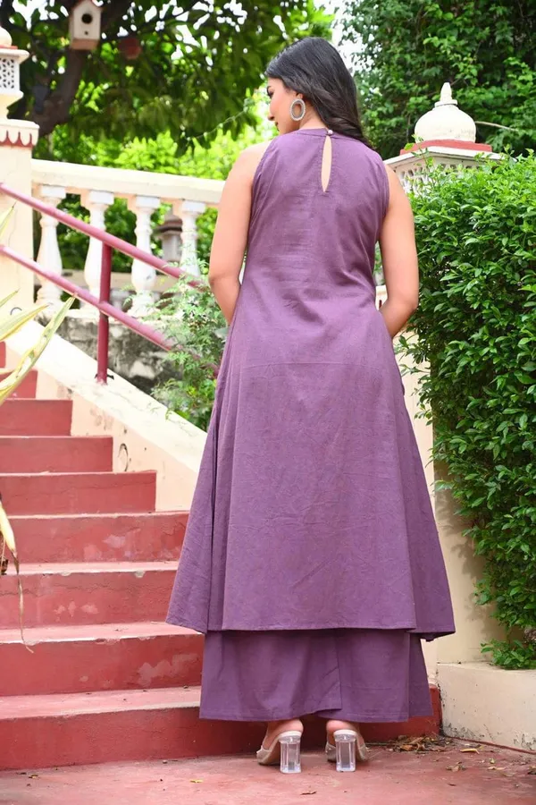 Purple_Cotton_Floral_Embroidered_Sleeveless_Kurta_Palazzo_Set_For_Women