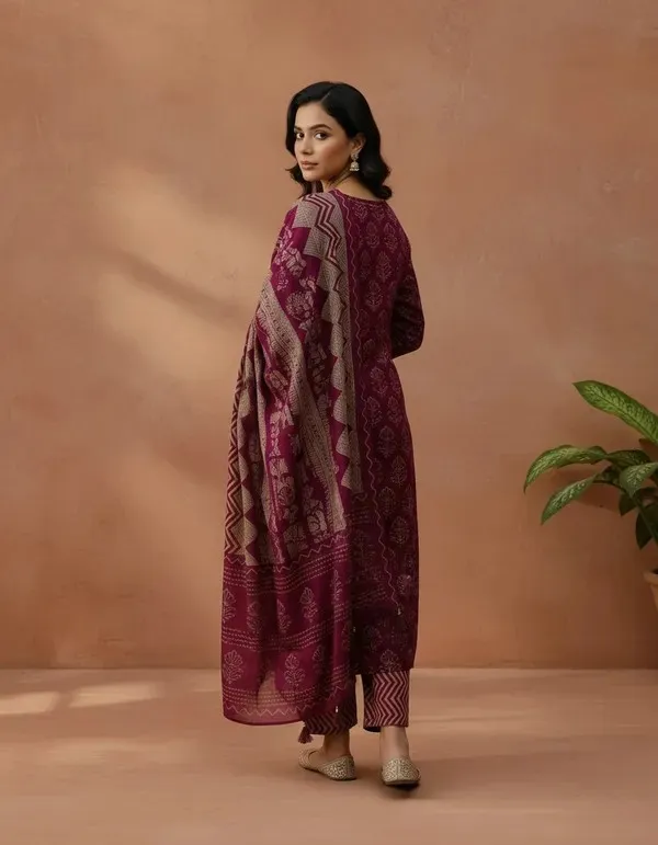 Maroon_Printed_Cotton_Straight_Kurta_with_Palazzo_and_Dupatta_for_Women