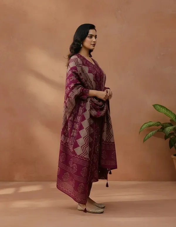 Maroon_Printed_Cotton_Straight_Kurta_with_Palazzo_and_Dupatta_for_Women