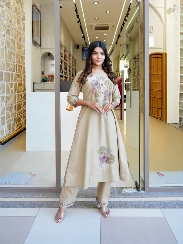 Beige_Embroidered_Straight_Kurta_For_Women