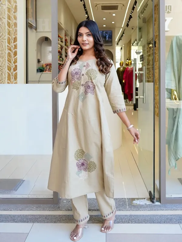 Beige_Embroidered_Straight_Kurta_For_Women