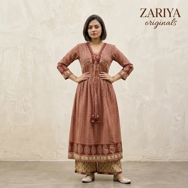 Maroon_Cotton_Printed_Anarkali_Kurta_Set_For_Women