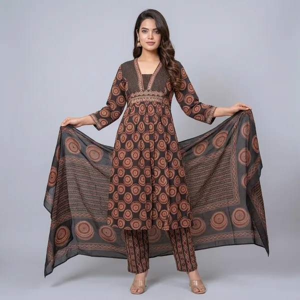 Black_Printed_Anarkali_Kurta_Set_With_Dupatta_For_Women