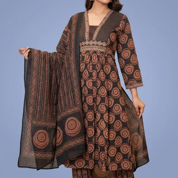Black_Printed_Anarkali_Kurta_Set_With_Dupatta_For_Women