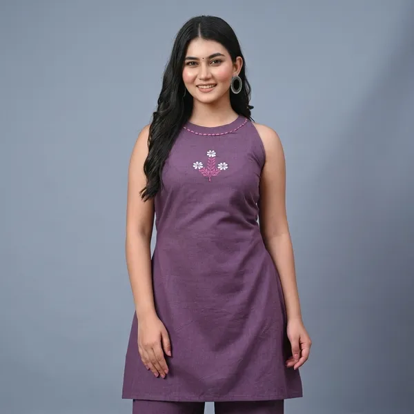 Purple_Cotton_Floral_Embroidered_Sleeveless_Kurta_Palazzo_Set_For_Women