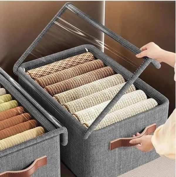 Grey_Pu_Leather_Premium_Storage_Basket