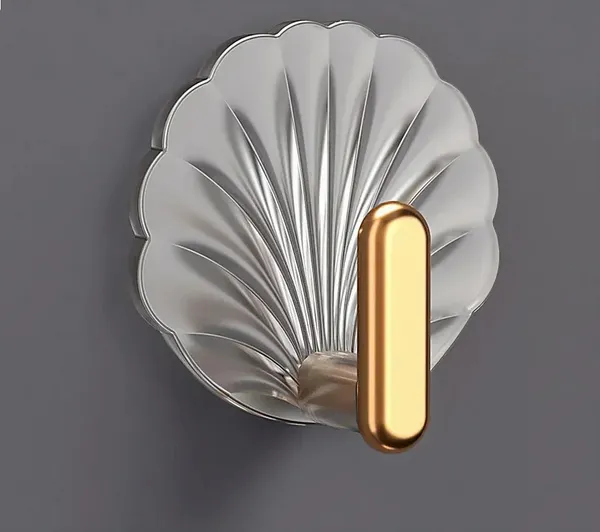 White_And_Gold_Resin,_Metal_Premium_Wall_Hook_(Pack_of_4)