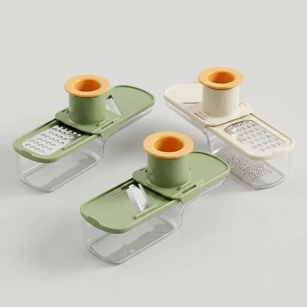 Green_And_White_Plastic,_Stainless_Steel_Premium_Vegetable_Slicer_(Pack_of_3)