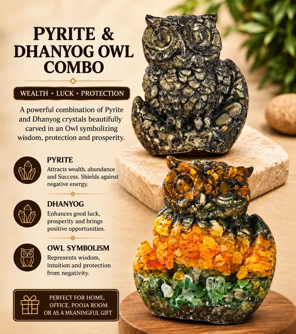 Pyrite_&_Dhanyog_Owl_Combo
