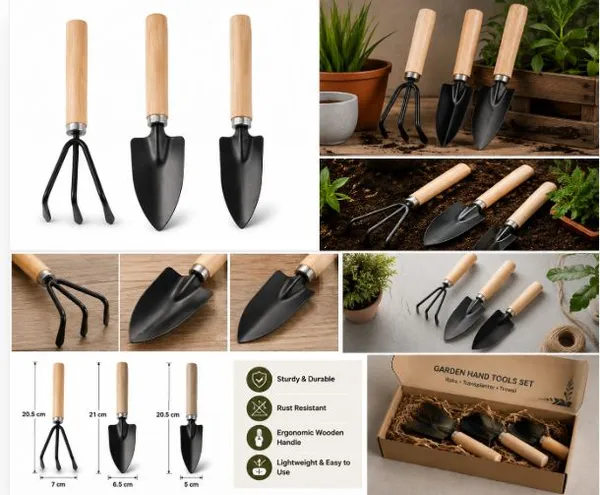 Proximo_Metal_3-Piece_Hand_Cultivator_Trowel_Garden_Fork_Set