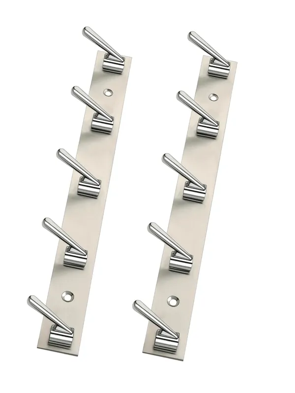 Stainless_Steel_Wall_Mounted_5-Pin_Cloth_Hook_Rail_Pack_Of_4