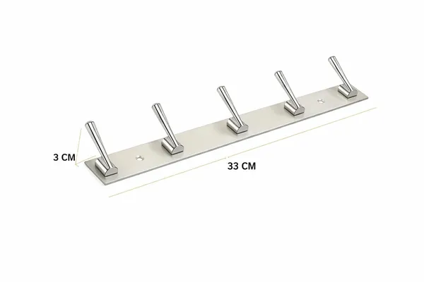 Stainless_Steel_Wall_Mounted_5-Pin_Cloth_Hook_Rail_Pack_Of_4