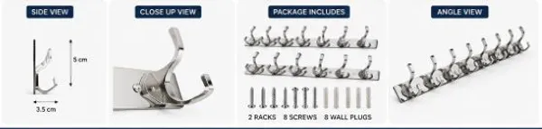 Aluminium_Wall_Mounted_8-Pin_Cloth_Hook_Rail_Pack_Of_3