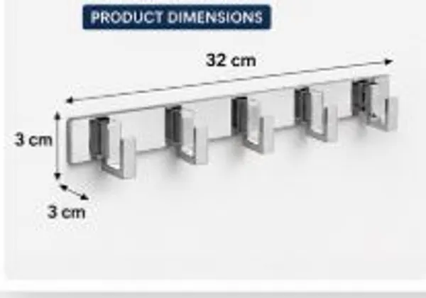 Aluminum_Wall-Mounted_5-Pin_Cloth_Hook_Rail_Silver_Pack_Of_2