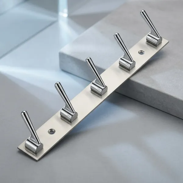 Stainless_Steel_Wall_Mounted_5-Pin_Cloth_Hook_Rail_Pack_Of_4