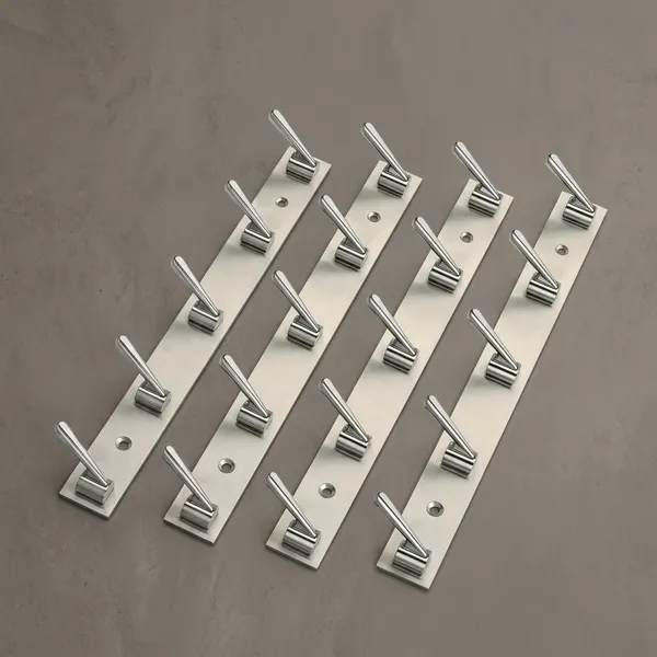 Stainless_Steel_Wall_Mounted_5-Pin_Cloth_Hook_Rail_Pack_Of_4