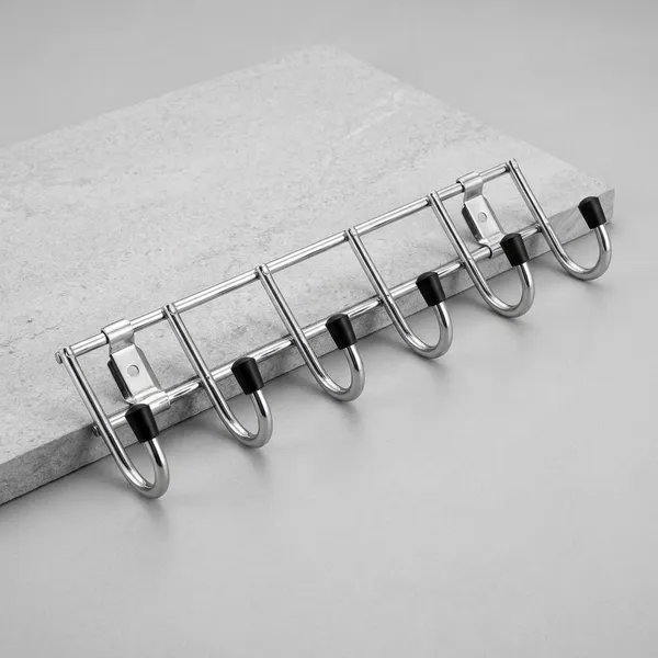 Stainless_Steel_Modern_Chrome_6-Hook_Wall_Mounted_Hook_Rail_Pack_Of_2