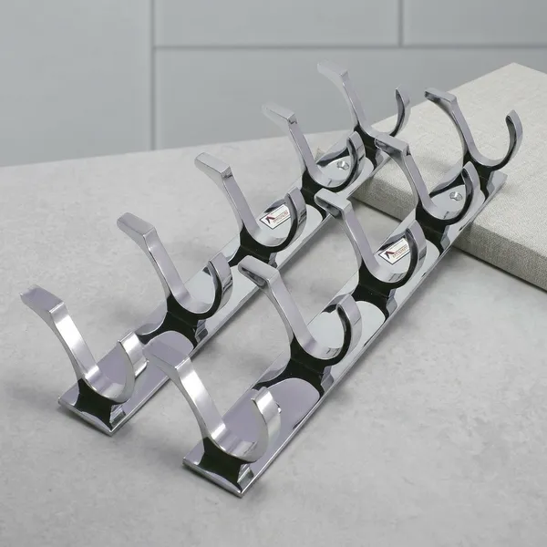 Aluminium_Modern_Silver_5-Pin_Wall_Mounted_Cloth_Hook_Rail_Pack_Of_2