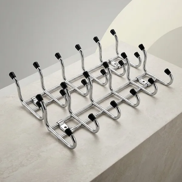 Stainless_Steel_Wall_Mounted_6-Pin_Cloth_Hook_Rail_Pack_Of_2