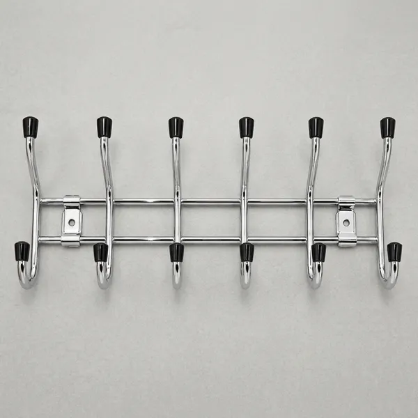 Stainless_Steel_Wall_Mounted_6-Pin_Cloth_Hook_Rail_Pack_Of_2