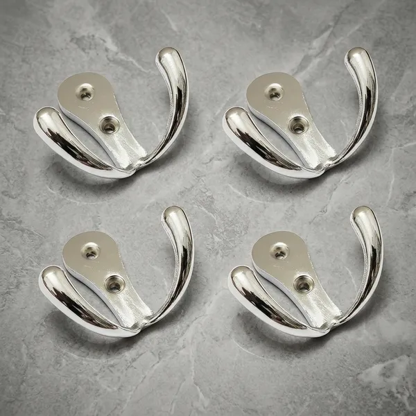 Stainless_Steel_Wall_Mounted_Double_Pin_Cloth_Hook_Pack_Of_4