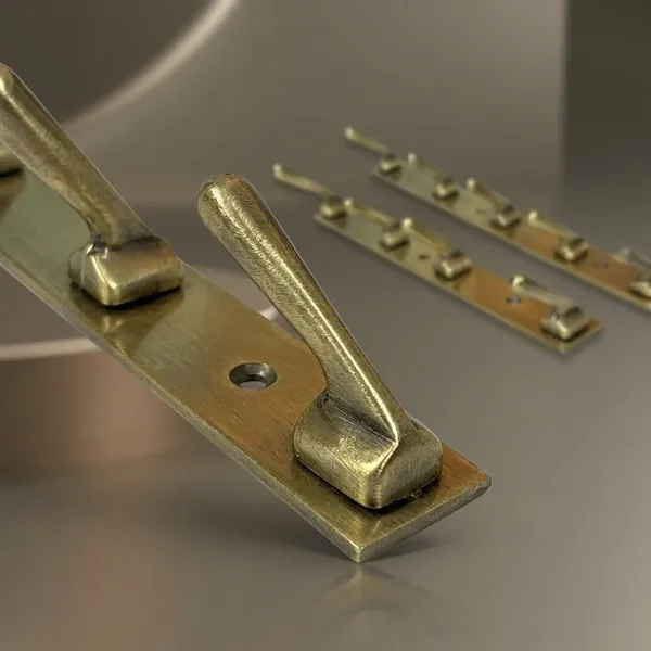 Stainless_Steel_Antique_Brass_6-Pin_Wall_Mounted_Cloth_Hook_Rail_Pack_Of_2