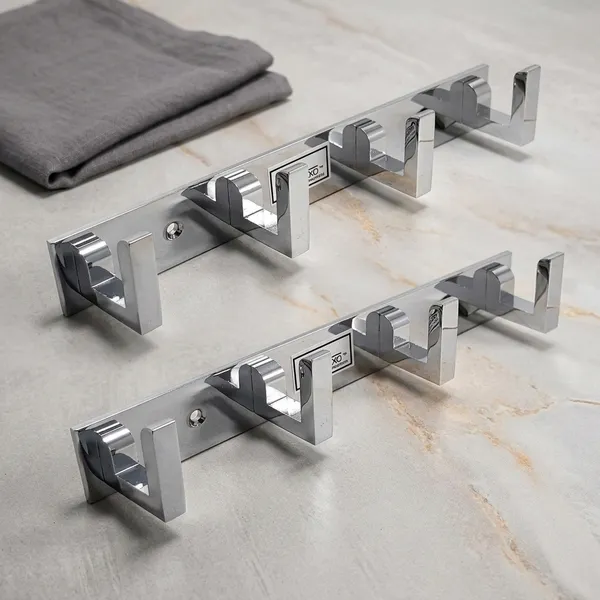Aluminium_Wall-Mounted_4-Pin_Cloth_Hook_Rail_Silver_Pack_Of_2