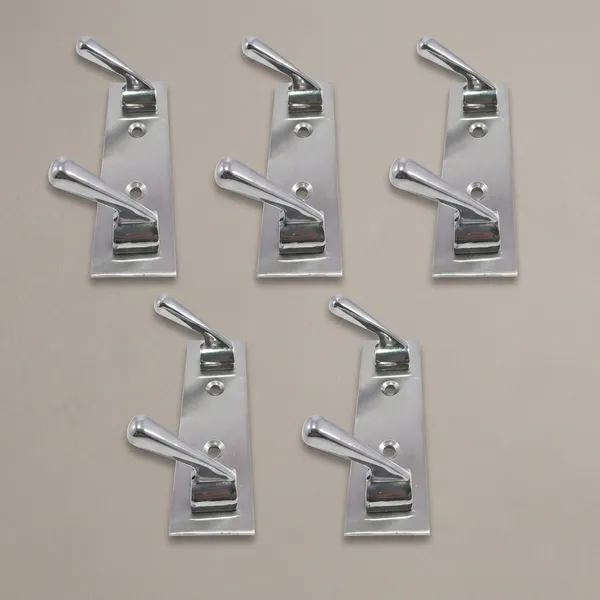 Stainless_Steel_Wall_Mounted_2-Pin_Cloth_Hook_Rail_Pack_Of_5