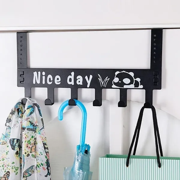 PROMIXO_6_Hook_Over_Door_Hanger_Rack_–_Metal_Door_Hook_for_Clothes,_Towels,_Bags,_Coats_&_Accessories_|_No_Drill_Organizer